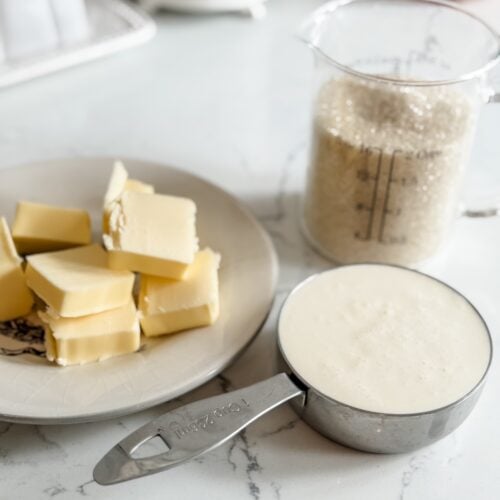 Scratch ingredients for caramel sauce