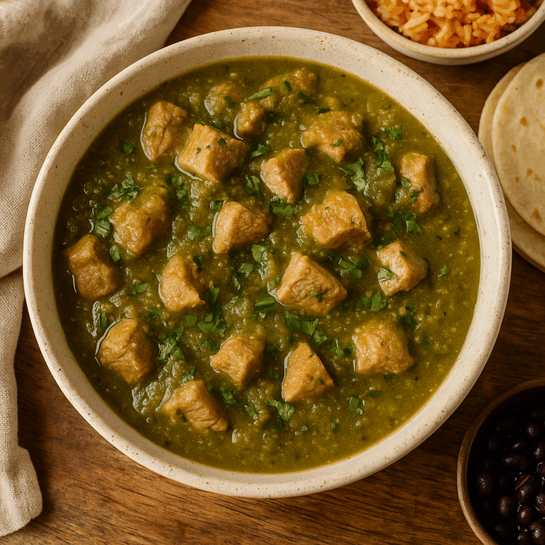 Homemade Chile Verde – Tender Pork Simmered in Fresh Tomatillo Sauce