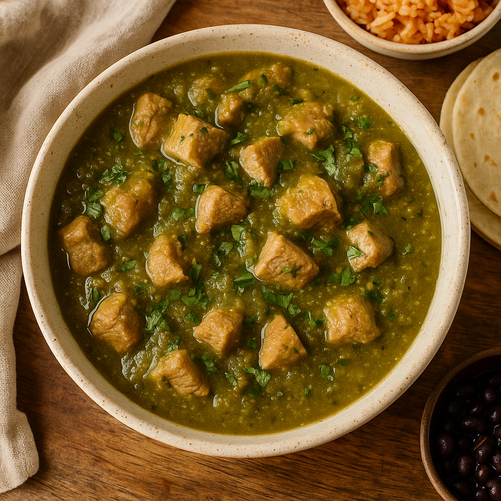 From scratch pork chili verde