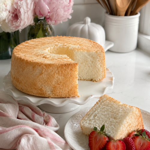 Simple Angel food Cake / Strawberry shortcake