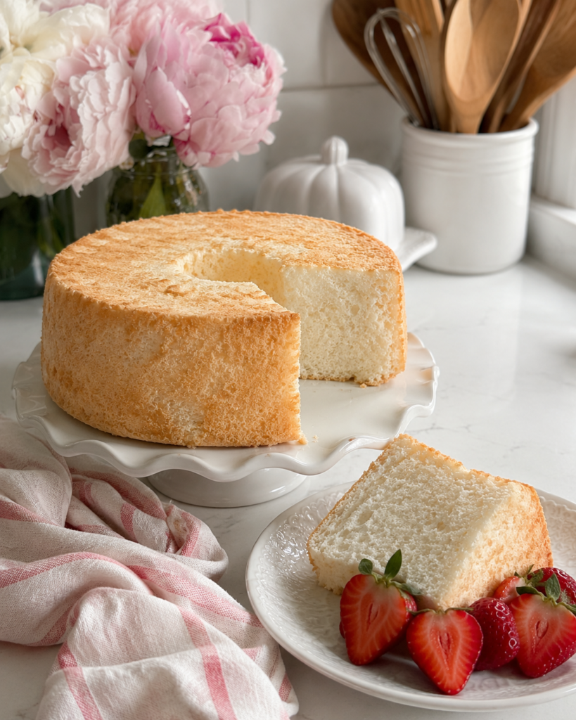 Simple Angel food Cake / Strawberry shortcake