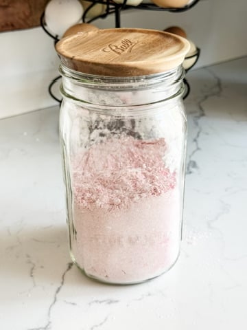 Homemade all natural strawberry milk mix powder