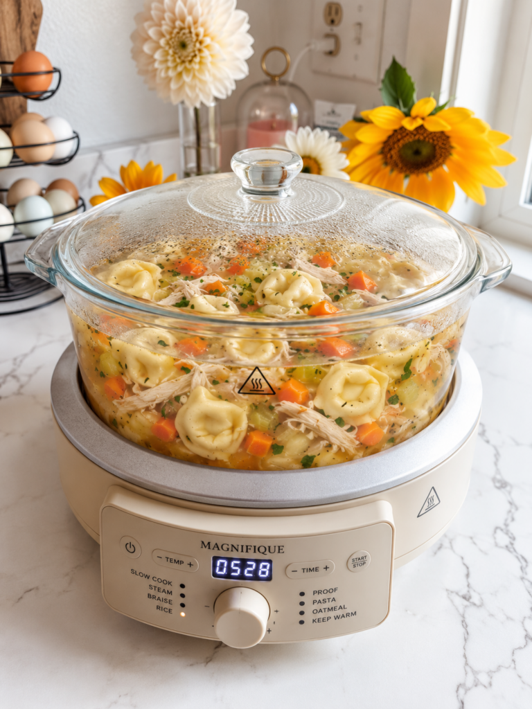 chicken tortellini soup slow cooker crockpot